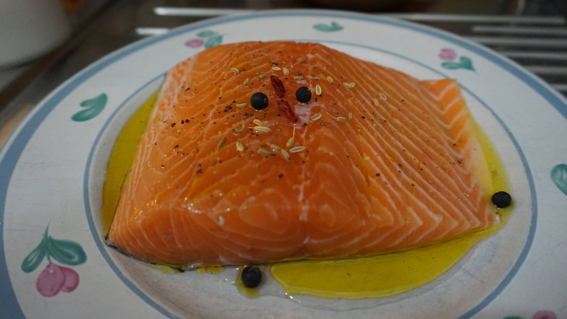 Salmone cotto a bassa temperatura